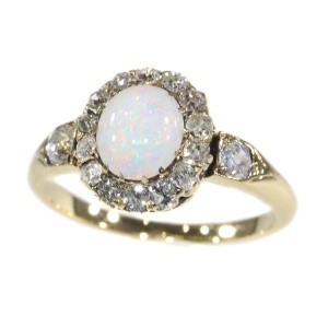 Victorian diamond and opal ring